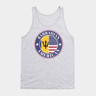 Proud Barbadian-American Badge - Barbados Flag Tank Top